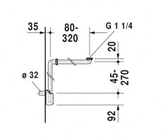 SIFON LAVABO AHORRADOR DE ESPACIO DURAVIT